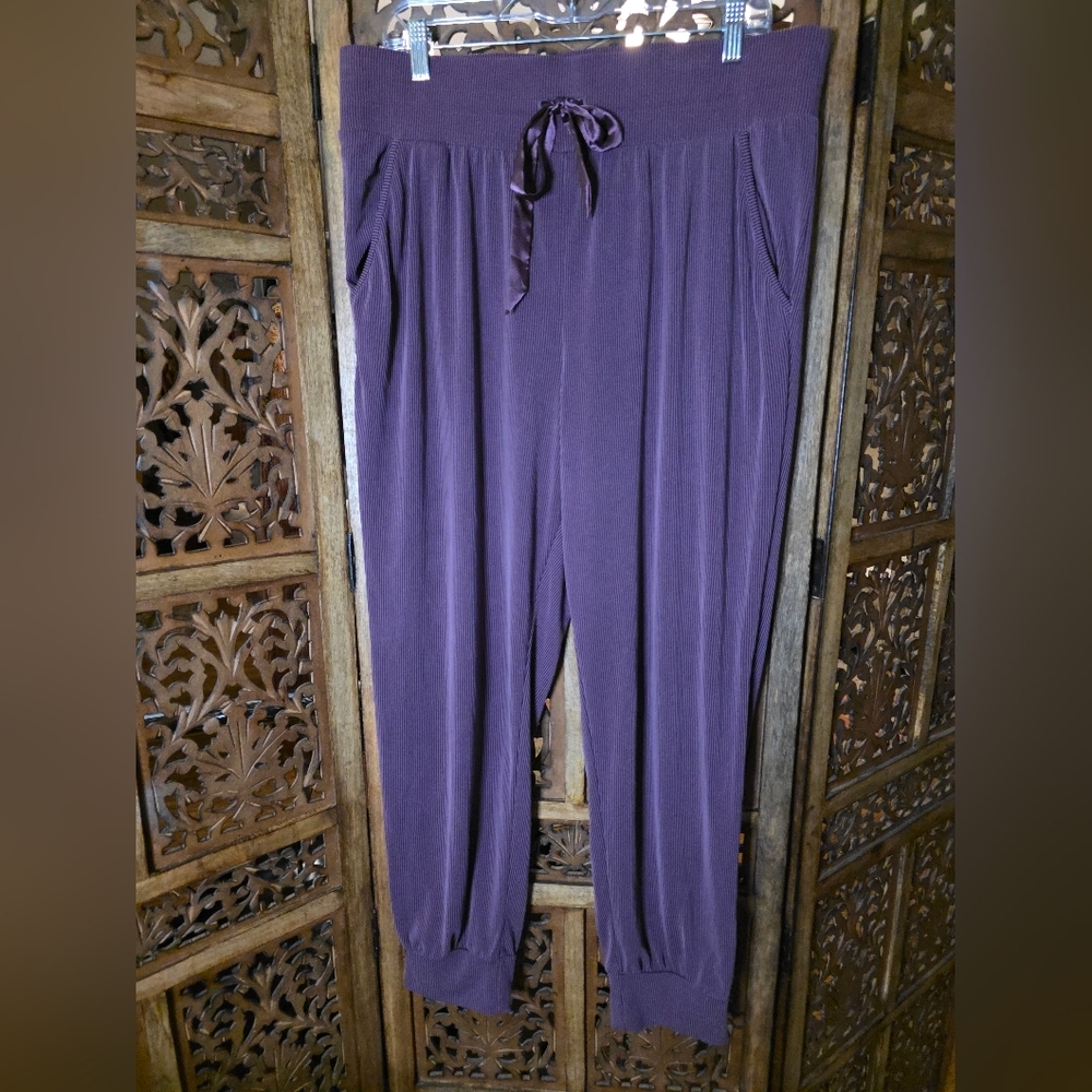 Victoria Secret Women's Drawstring Jogger Pants in Deep Purple